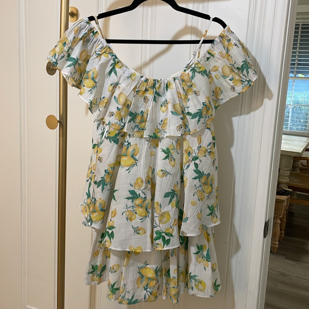 H&M Size 2 Ruffle Lemon Dress - Picture 7 of 8